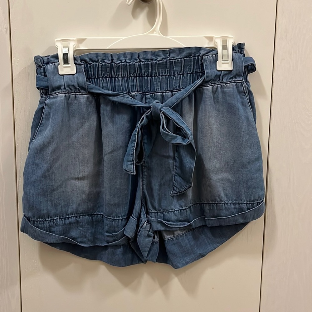 Blue tie shorts, size small - Picture 1 of 5
